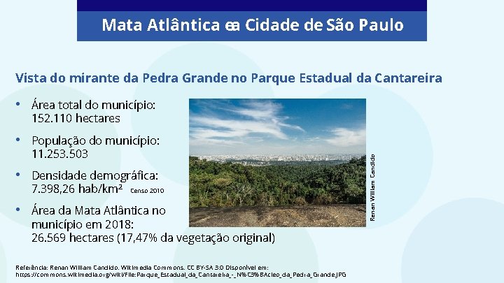 Mata Atlântica ea Cidade de São Paulo • Área total do município: 152. 110