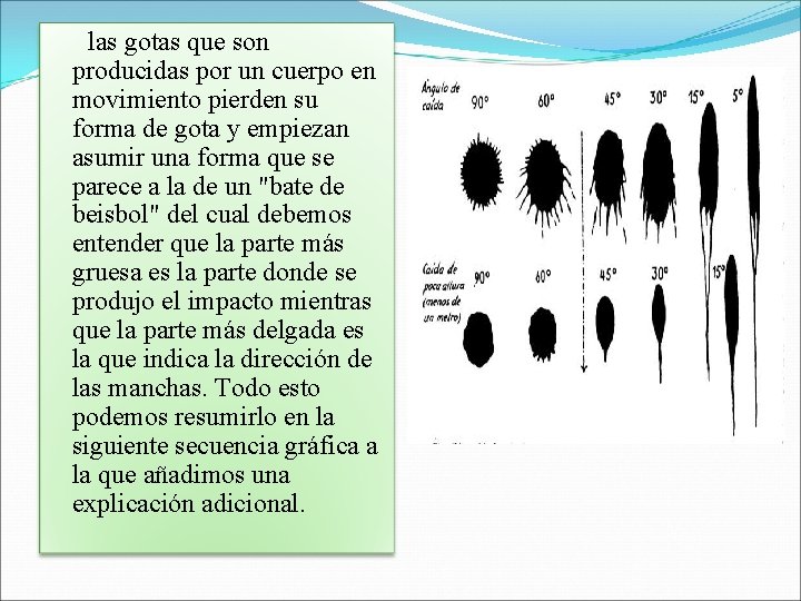 las gotas que son producidas por un cuerpo en movimiento pierden su forma de las gotas que son producidas por un cuerpo en movimiento pierden su forma de