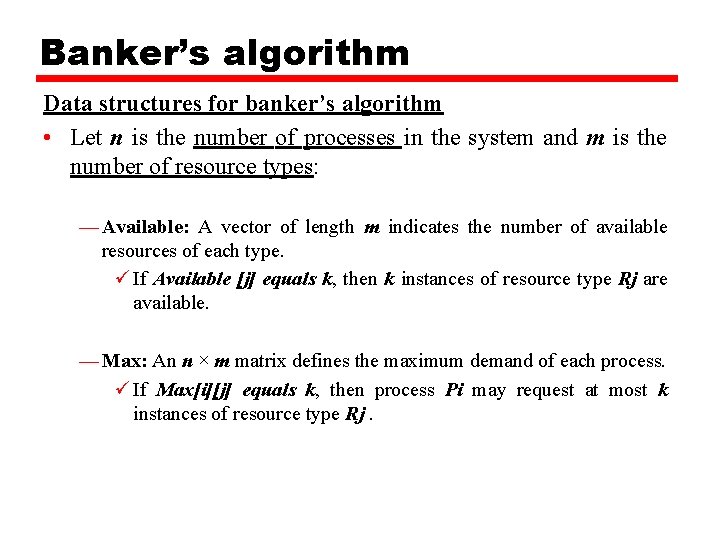 Operating System Concepts Lecture 8 C Deadlocks cont