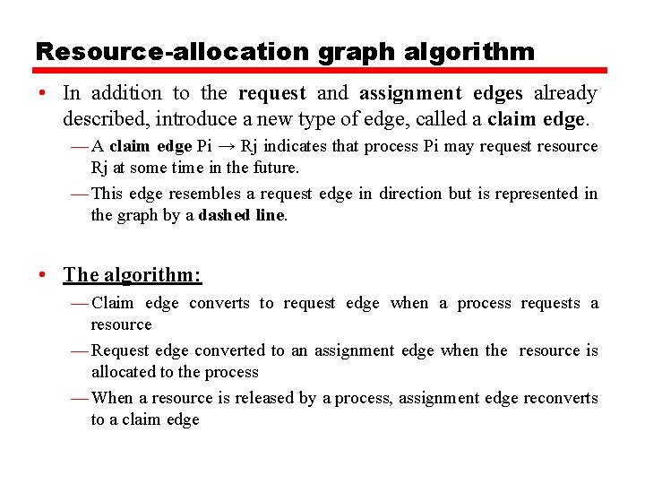 Operating System Concepts Lecture 8 C Deadlocks cont
