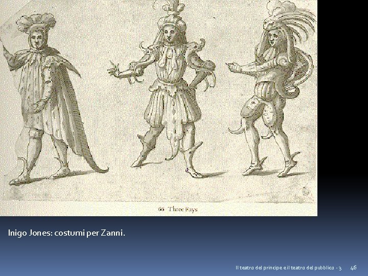 Inigo Jones: costumi per Zanni. Il teatro del principe e il teatro del pubblico