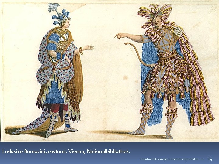 Ludovico Burnacini, costumi. Vienna, Nationalbibliothek. Il teatro del principe e il teatro del pubblico