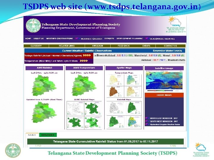 TSDPS web site (www. tsdps. telangana. gov. in) 