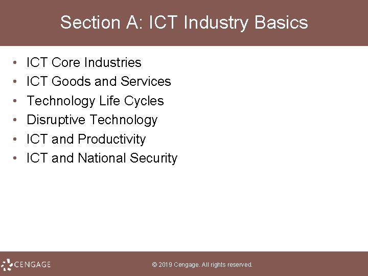 Section A: ICT Industry Basics • • • ICT Core Industries ICT Goods and