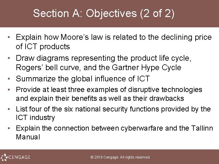 Section A: Objectives (2 of 2) • Explain how Moore’s law is related to