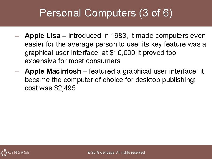 Personal Computers (3 of 6) – Apple Lisa – introduced in 1983, it made