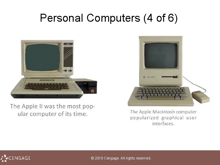 Personal Computers (4 of 6) © 2019 Cengage. All rights reserved. 