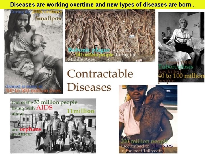 Diseases are working overtime and new types of diseases are born. 