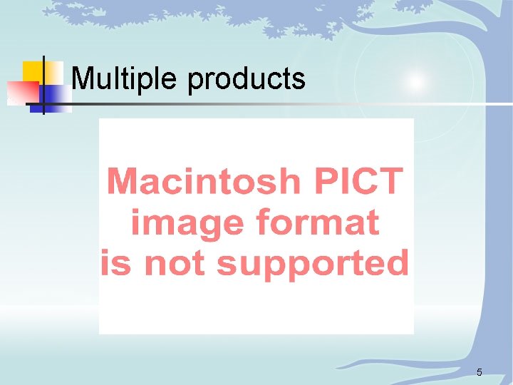 Multiple products 5 