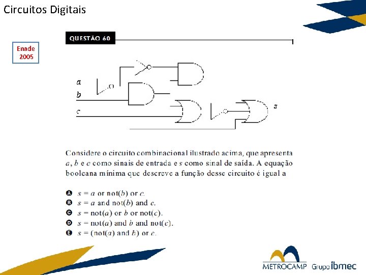 Circuitos Digitais Enade 2005 