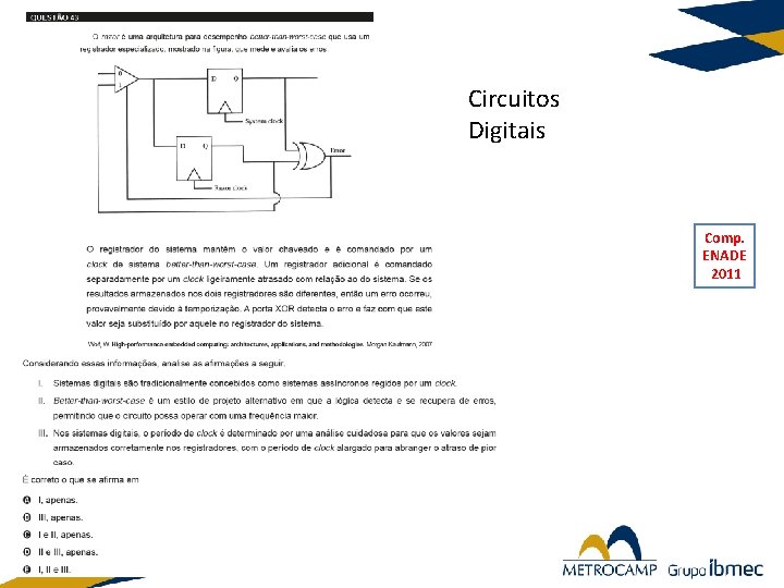 Circuitos Digitais Comp. ENADE 2011 