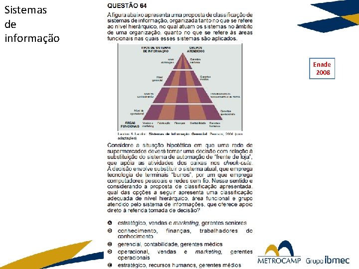 Sistemas de informação Enade 2008 