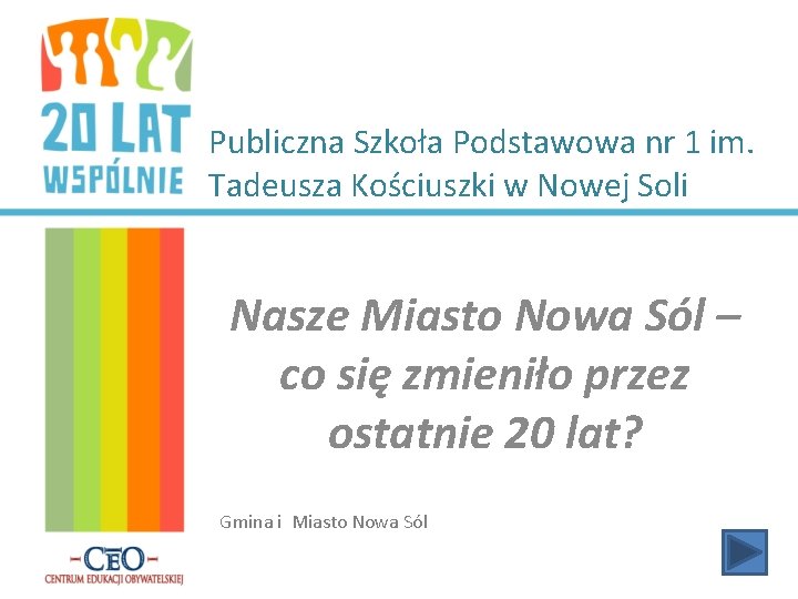 Publiczna Szkoła Podstawowa nr 1 im. Tadeusza Kościuszki w Nowej Soli Nasze Miasto Nowa