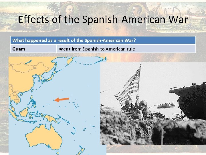 Effects of the Spanish-American War What happened as a result of the Spanish-American War?