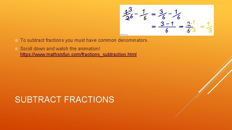 Fraction Subtraction Rational Numbers ADD SUBTRACT RATIONAL NUMBERS Lesson 7 Dont forget