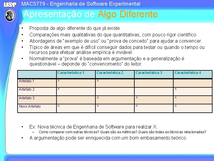 MAC 5779 - Engenharia de Software Experimental Apresentação de Algo Diferente • • •