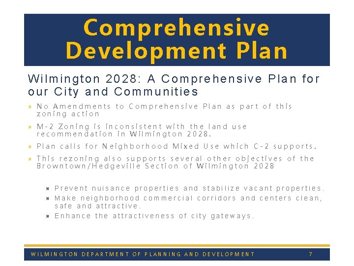 Comprehensive Development Plan Wilmington 2028: A Comprehensive Plan for our City and Communities »