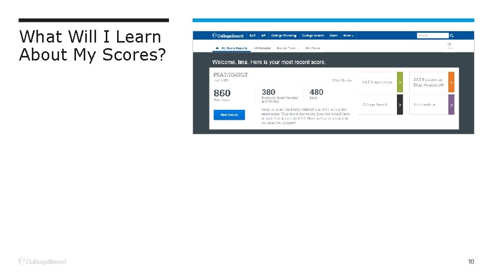 What Will I Learn About My Scores? 10 