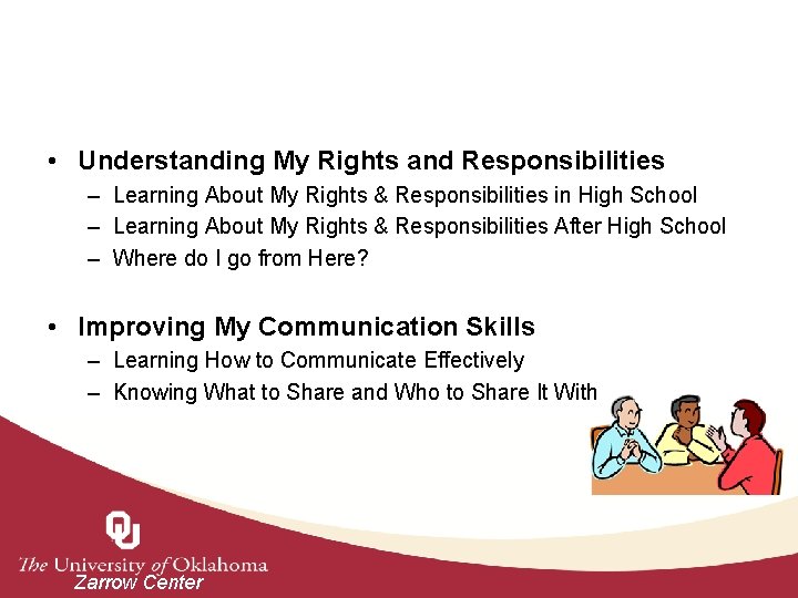  • Understanding My Rights and Responsibilities – Learning About My Rights & Responsibilities