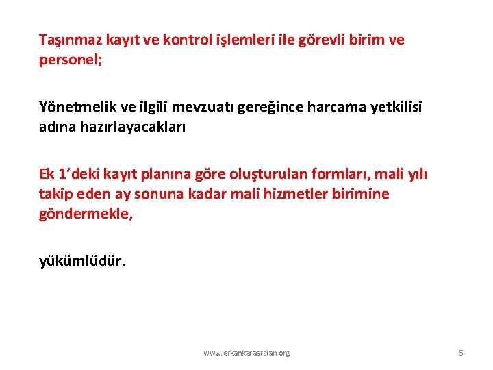 Taşınmaz kayıt ve kontrol işlemleri ile görevli birim ve personel; Yönetmelik ve ilgili mevzuatı Taşınmaz kayıt ve kontrol işlemleri ile görevli birim ve personel; Yönetmelik ve ilgili mevzuatı