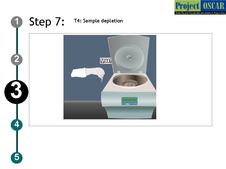 1 2 3 4 5 Step 7: T 4: Sample depletion 