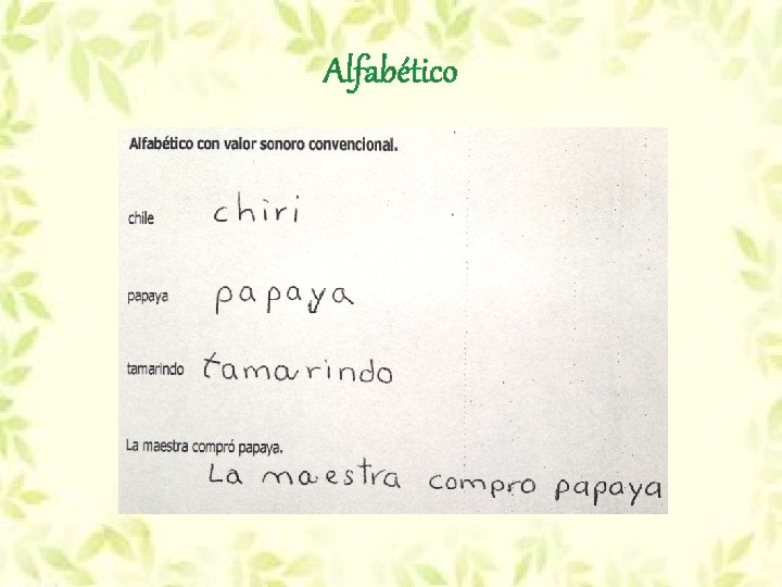 Alfabético Alfabético