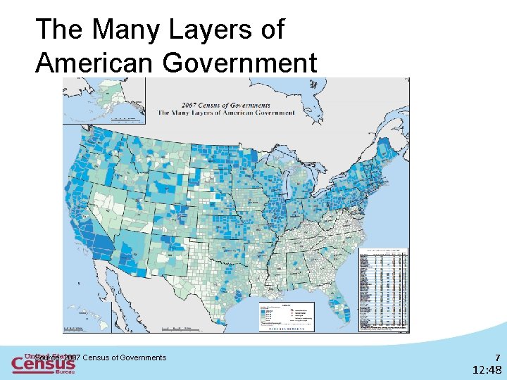 The Many Layers of American Government Source: 2007 Census of Governments 7 12: 48