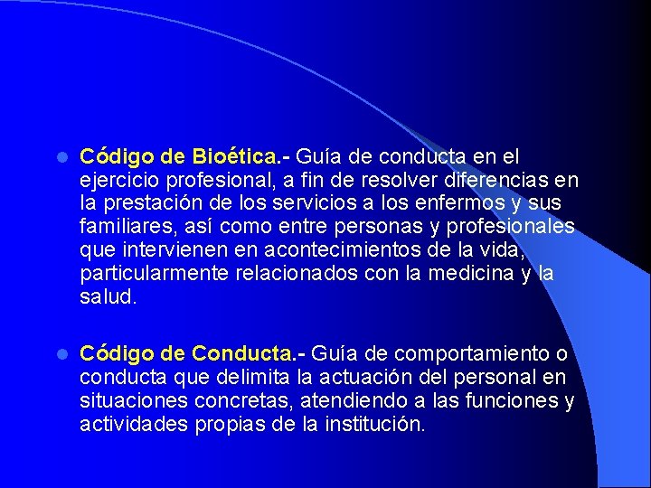 CDIGO DE CONDUCTA PARA EL PERSONAL DE SALUD