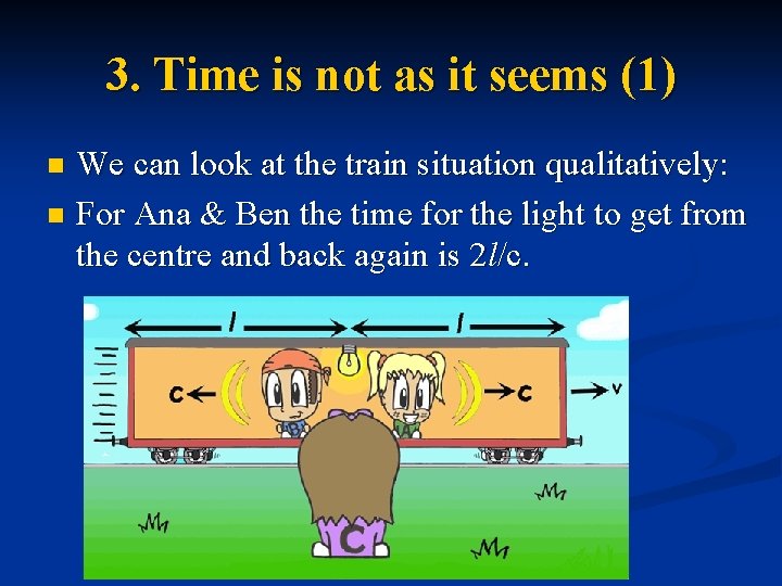 3. Time is not as it seems (1) We can look at the train
