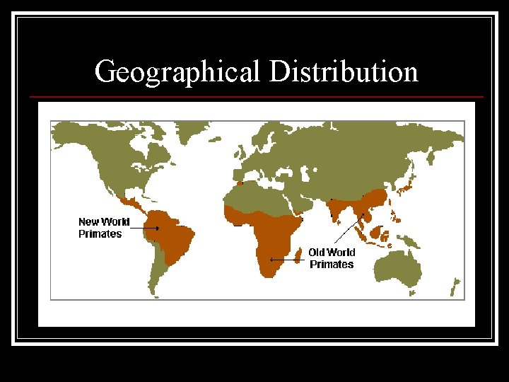 Geographical Distribution 