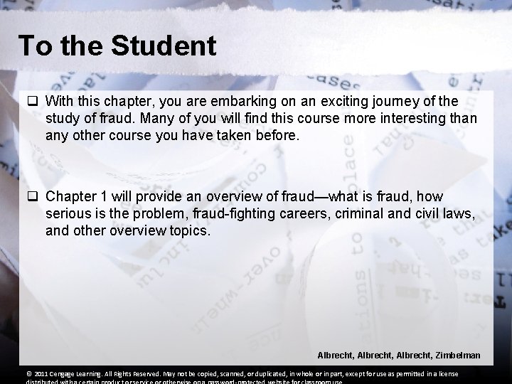 To the Student q With this chapter, you are embarking on an exciting journey