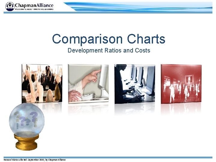 Comparison Charts Development Ratios and Costs Research data collected: September 2010, by Chapman Alliance