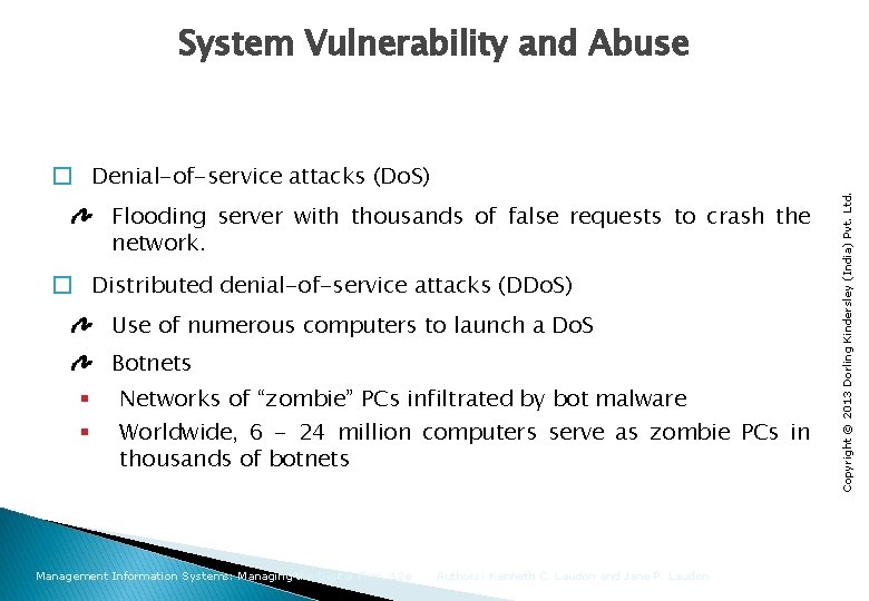 � Denial-of-service attacks (Do. S) Flooding server with thousands of false requests to crash