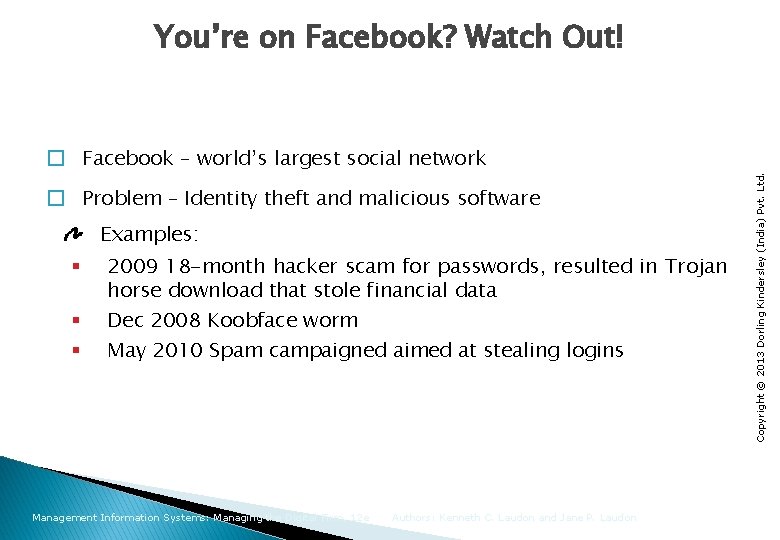 � Facebook – world’s largest social network � Problem – Identity theft and malicious