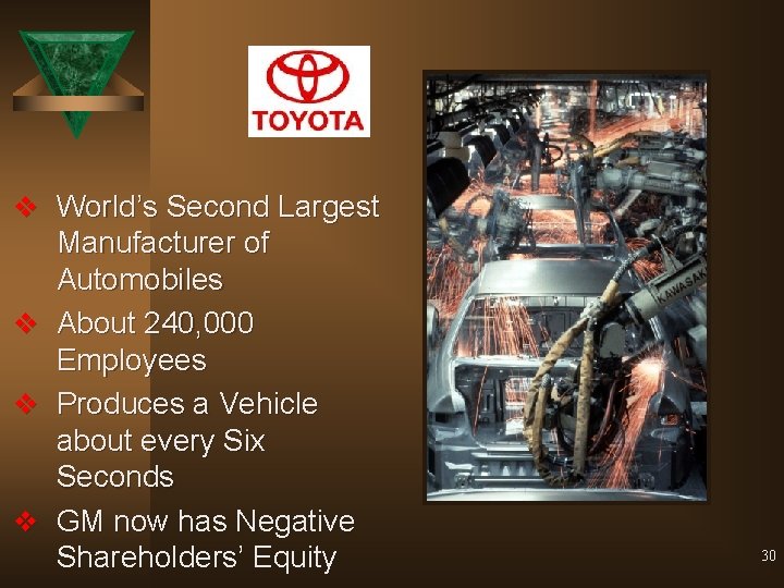 v World’s Second Largest v v v Manufacturer of Automobiles About 240, 000 Employees