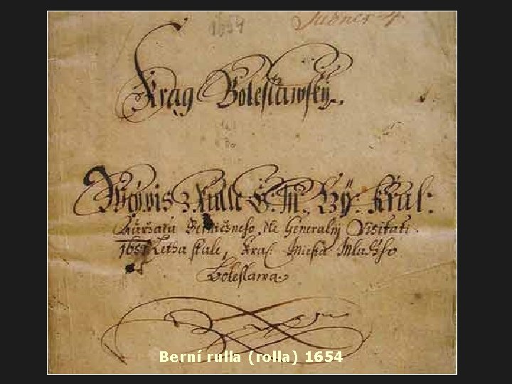 Berní rulla (rolla) 1654 