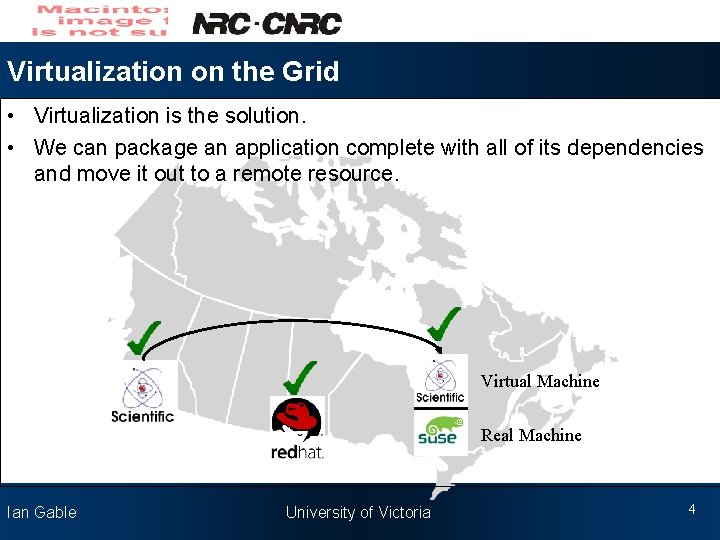 Grid Virtualization HEP Applications with Globus Virtual Workspaces Ian Gable