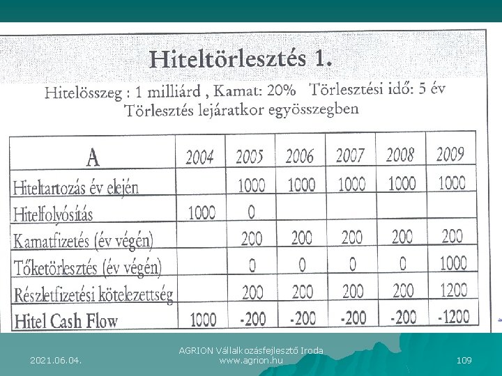 2021. 06. 04. AGRION Vállalkozásfejlesztő Iroda www. agrion. hu 109 