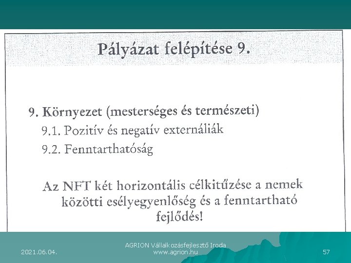 2021. 06. 04. AGRION Vállalkozásfejlesztő Iroda www. agrion. hu 57 