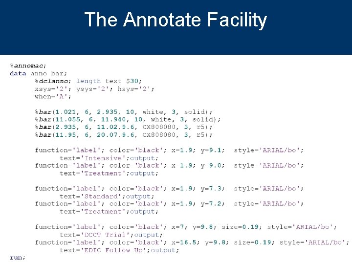 The Annotate Facility 