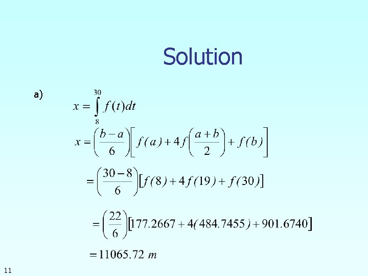 Solution a) 11 