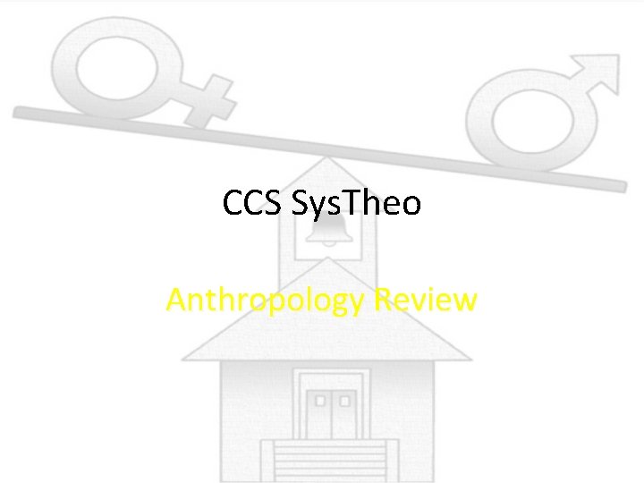 CCS Sys. Theo Anthropology Review 