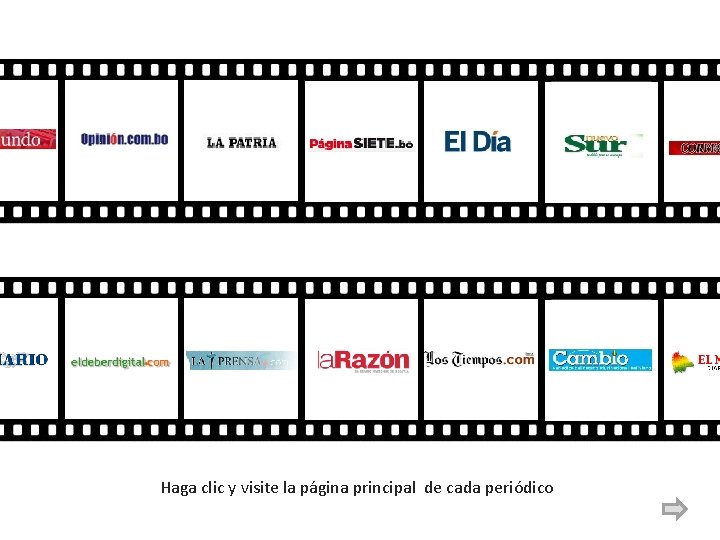 Haga clic y visite la página principal de cada periódico 