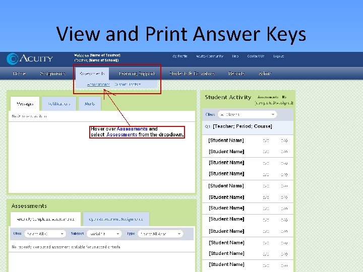View and Print Answer Keys View and Print Answer Keys