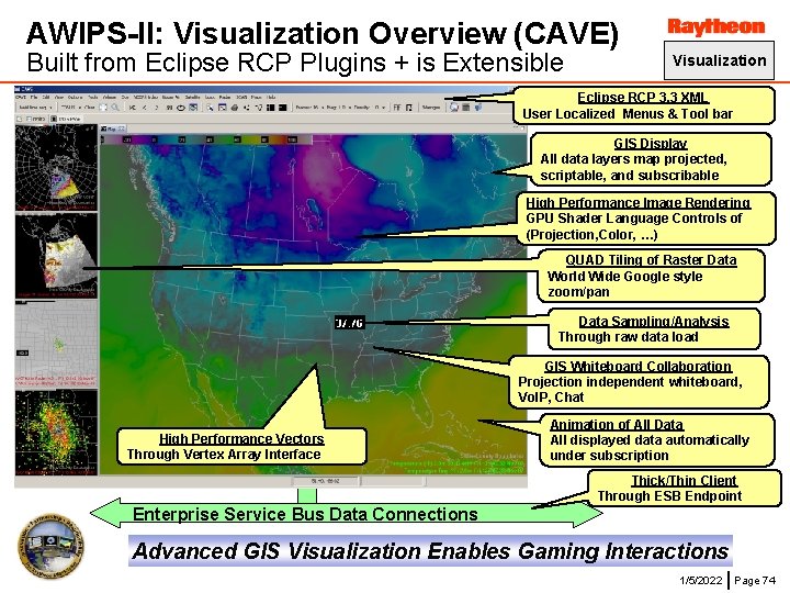 AWIPS-II: Visualization Overview (CAVE) Built from Eclipse RCP Plugins + is Extensible Visualization Eclipse