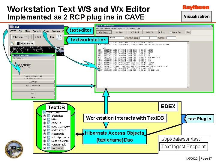 Workstation Text WS and Wx Editor Implemented as 2 RCP plug ins in CAVE