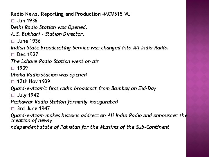 Radio News, Reporting and Production MCM 515 VU � Jan 1936 Delhi Radio Station