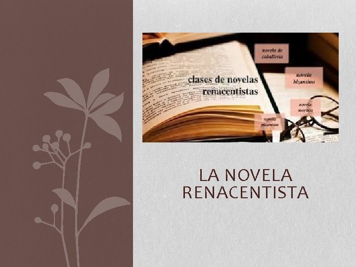 LA NOVELA RENACENTISTA 