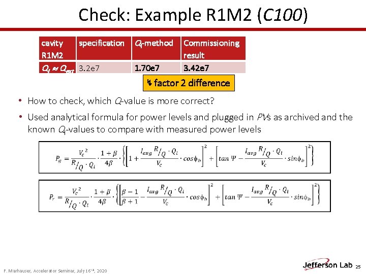 Check: Example R 1 M 2 (C 100) cavity R 1 M 2 specification Check: Example R 1 M 2 (C 100) cavity R 1 M 2 specification