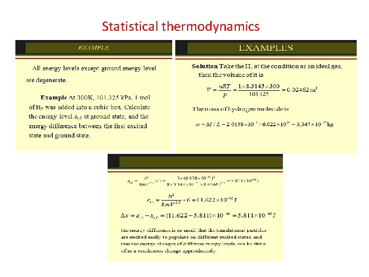 Statistical thermodynamics 